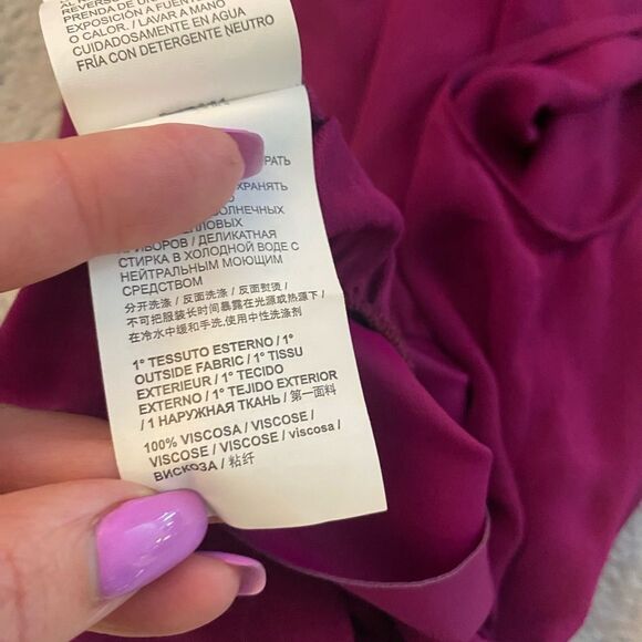 Pinko viscose bodysuit purple blouse , size 2 - Picture 14 of 14